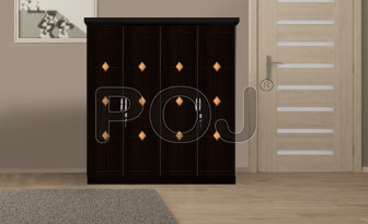 Boston 4 Door Wardrobe With 3D Design With 3D Made Of Design MDF Boards
